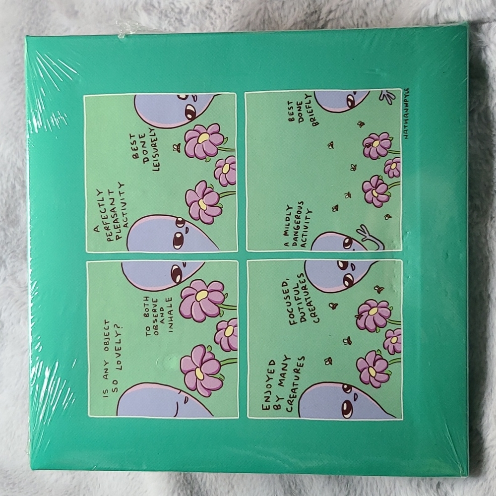 Strange Planet Box Alien 8" Spring Flowers & Bees Art Wall Print